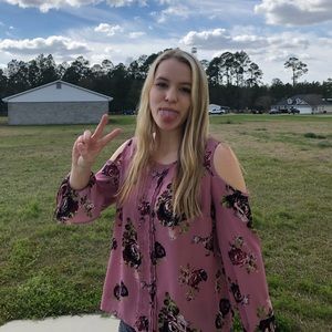 Purple Floral Blouse!